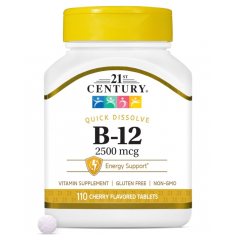 21st Century - B 12 2500mcg - 110 Caps - Exp 02/2027