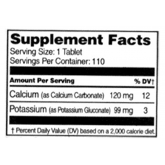 21st Century - Potassium Gluconate 595mg - 110 Tablets - Exp 05/2027