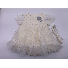 GAP Kids - Vestido Infantil com Tiara - Tamanho 6-12 Meses