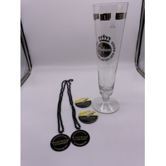 WARSTEINER - Kit com 1 Copo + 2 Medalhas + 2 bottons