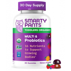 SmartyPants - Organic Toddler Multivitamin - 60 Gummies - Exp 09/2026