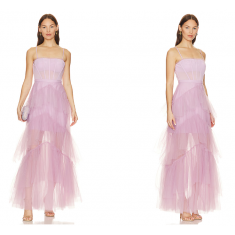 BCBGMAXAZRIA - Vestido Tule - Tamanho 10 Adulto