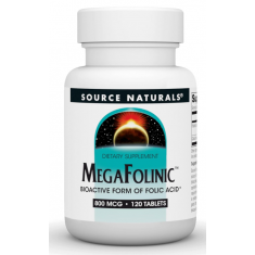 SOURCE NATURALS - Maga Folinic - Bioactive Form Of Folic Acid - 120 tablets - Exp 10/28