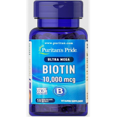 PURITAN'S PRIDE - Biotin 10.000 mcg - 100 softgels - Exp 05/27