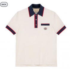 GUCCI - Camisa Polo Masculina Logo White - Tamanhos diversos