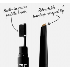 NYX PROFESSIONAL MAKEUP - Fill & Fluff Eyebrow Pomade Dual-Ended Brush & Pencil - Color Chocolate