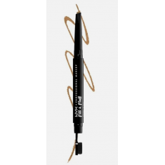 NYX PROFESSIONAL MAKEUP - Fill & Fluff Eyebrow Pomade Dual-Ended Brush & Pencil - Color Chocolate