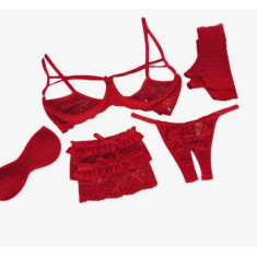 Conjunto Lingerie Red - Tamanhos Diversos - Ref 100324