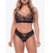 Body Lingerie Black / Rose- Tamanhos Diversos - Ref 100343