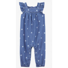 Carters - Macacão Infantil Jeans - Tamanho 3 Meses