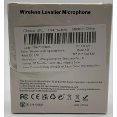 Lavalier Microphone Wireless Audio Video Recording Mini Mic For Android/iPhone