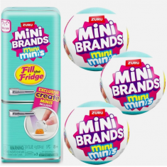 Mini Geladeira + 3 Bolinhas - Mini Brands Fill The Fridge Playset