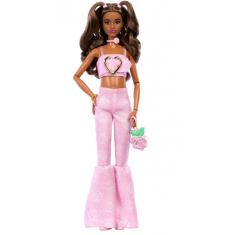 Barbie Barbie Deluxe Style - Fashion Doll 12 - Pink Denim Crop Top and Flare Jeans