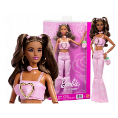 Barbie Barbie Deluxe Style - Fashion Doll 12 - Pink Denim Crop Top and Flare Jeans