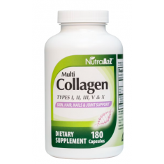 NutraA2Z - Multi Collagen Types I, II, III, V & X - 180 Caps - Exp 03/2027