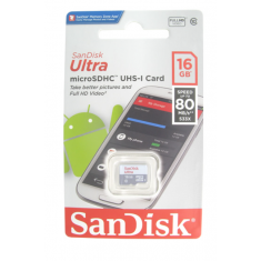 SanDisk - MicroSDHC 16GB Ultra UHS-I Card
