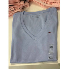 BLUSA BÁSICA DECOTE V MANGA CURTA 10