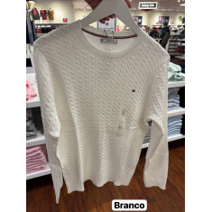 Sweater trançado manga longa 2