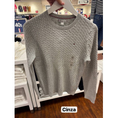 Sweater trançado manga longa 3