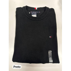 Sweater malha fina gola U 4