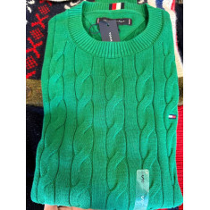 The Cable Sweater trançado gola U 1