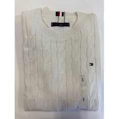 The Cable Sweater trançado gola U 7